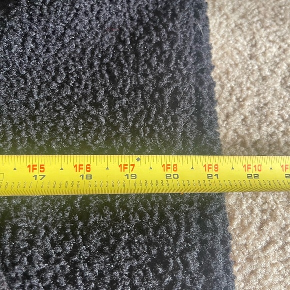 Maje black long Pointed Collar snap button teddy jacket Sherpa Coat size medium - Picture 12 of 12